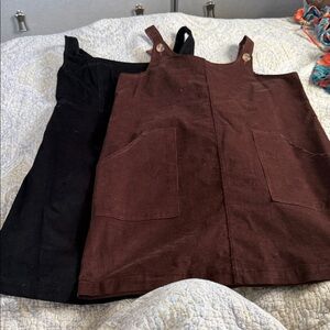 Corduroy Pinafore Midi Dress